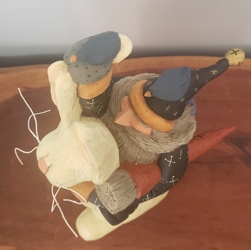 Vintage WILLIRAYE STUDIO Santa Riding Giant Rabbit NIB Williraye Studio - Picture 10 of 13